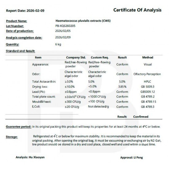 Premium Organic 5% Astaxanthin Powder Water Soluble Standardized Haematococcus Pluvialis Extract Powerful Natural Antioxidant