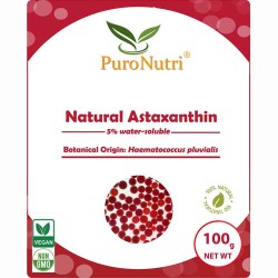 Premium Organic 5% Astaxanthin Powder Water Soluble Standardized Haematococcus Pluvialis Extract Powerful Natural Antioxidant
