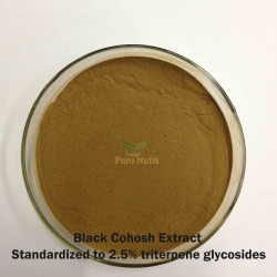 Black Cohosh Root Standardized Extract 2.5% Triterpene Glycosides Cimicifuga racemosa Supplement Powder
