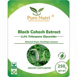 Black Cohosh Root Standardized Extract 2.5% Triterpene Glycosides Cimicifuga racemosa Supplement Powder