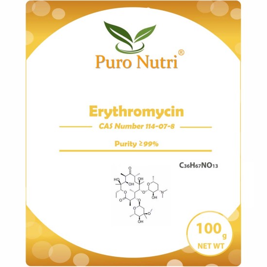 99% Antibacterial Drug Erythromycin 114-07-8 for Antibiotic Derivatives 99% Antibacterial Drug Erythromycin 114-07-8 for Antibiotic Derivatives