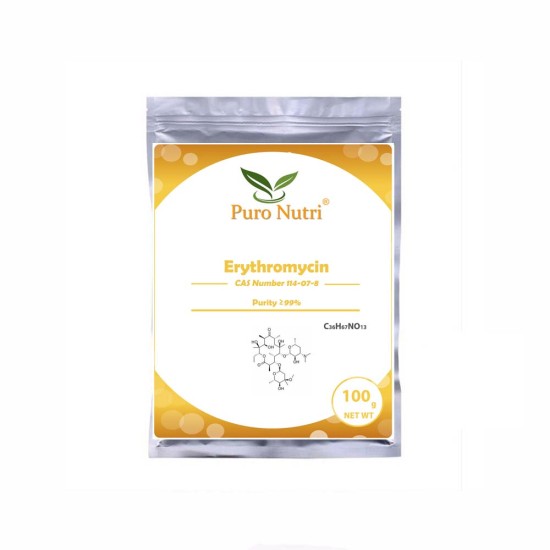 99% Antibacterial Drug Erythromycin 114-07-8 for Antibiotic Derivatives 99% Antibacterial Drug Erythromycin 114-07-8 for Antibiotic Derivatives