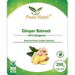 Ginger Extract Standardized 20% Gingerol Zingiber Officinale Powder 