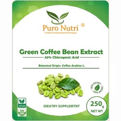 Green Coffee Bean Extract 50% Chlorogenic Acid 327-97-9 Non-GMO,Gluten Free, vegan, Antioxidant