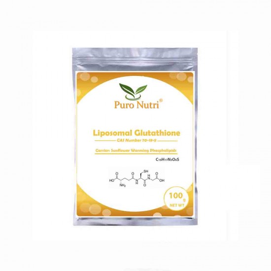 Liposomal Glutathione Powder Sunflower warming phospholipid carrier, non-GMO and safer nanoliposome technology higher bioavailability