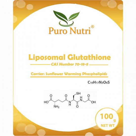 Liposomal Glutathione Powder Sunflower warming phospholipid carrier, non-GMO and safer nanoliposome technology higher bioavailability