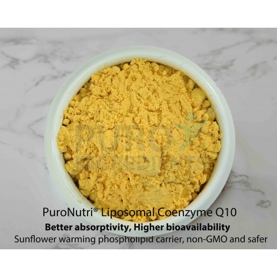 PuroNutri Liposomal Coenzyme Q10 Liposome Technology Ubiquinone Better absorptivity,Higher bioavailability Breakthrough absorption