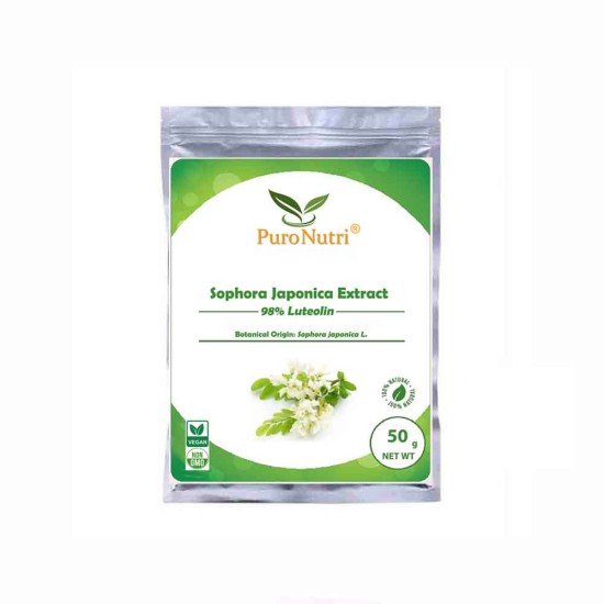 PuroNutri natural 98% luteolin supplement bulk powder sophora japonica extract CAS 491-70-3 PuroNutri natural 98% luteolin supplement bulk powder sophora japonica extract CAS 491-70-3