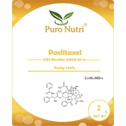 PuroIngredients Natural Paclitaxel Powder CAS 33069-62-4 High Purity USP EP 99% HPLC Medicinal Anticancer Agent