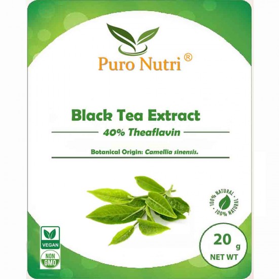 Factory Supply Standardized Black Tea Extract 40% Theaflavin Supplement Powder Water Soluble to Help Support Arterial Health 
